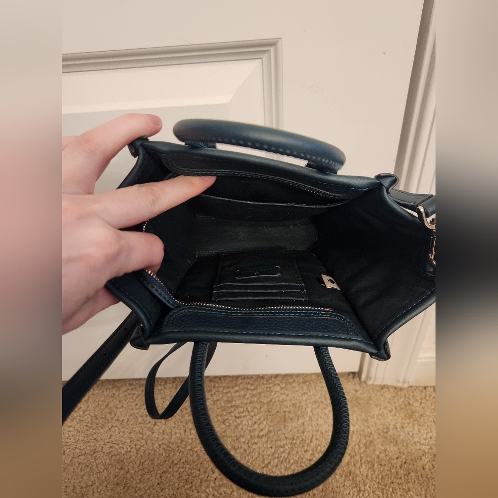 Kate Spade New York Ella Mini Tote Crossbody Pebbled Leather Green #NN - Picture 4 of 6